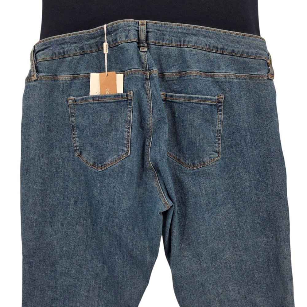 Seraphine Womens 14 Russell Organic Slim Boyfriend Fit Maternity Jeans NWT - Picture 6 of 16
